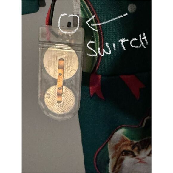 Mens Cat Ornaments Light Up Union Suit, size M - Picture 12 of 14